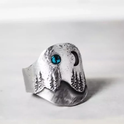 Moonlit Forest Silver Ring