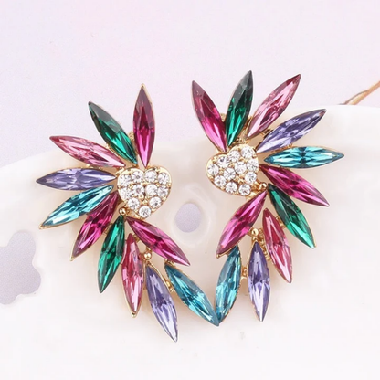 Radiant Bloom Heart Earrings