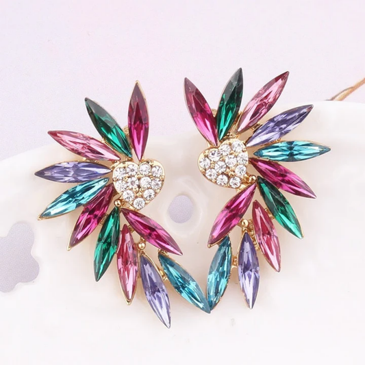 Radiant Bloom Heart Earrings