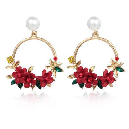 Golden Petal Harmony Earrings