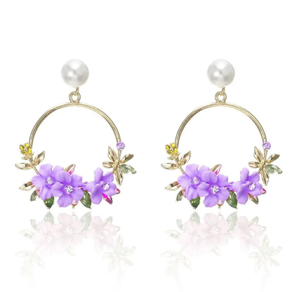Golden Petal Harmony Earrings