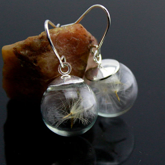 Celestial Dandelion Sphere Earrings