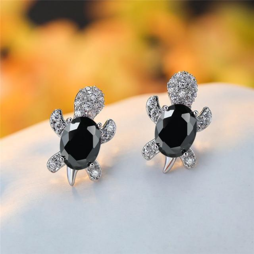 Mystic Turtle Crystal Earrings