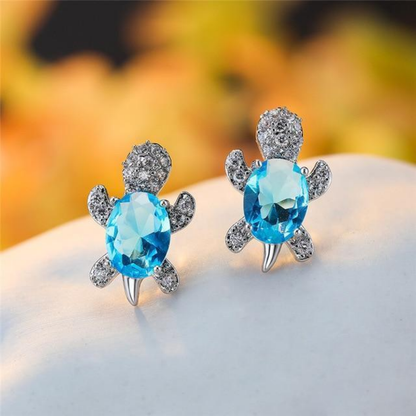 Mystic Turtle Crystal Earrings
