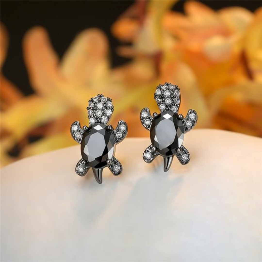 Mystic Turtle Crystal Earrings