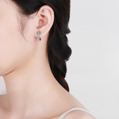 Emerald Serpent Elegance Earrings