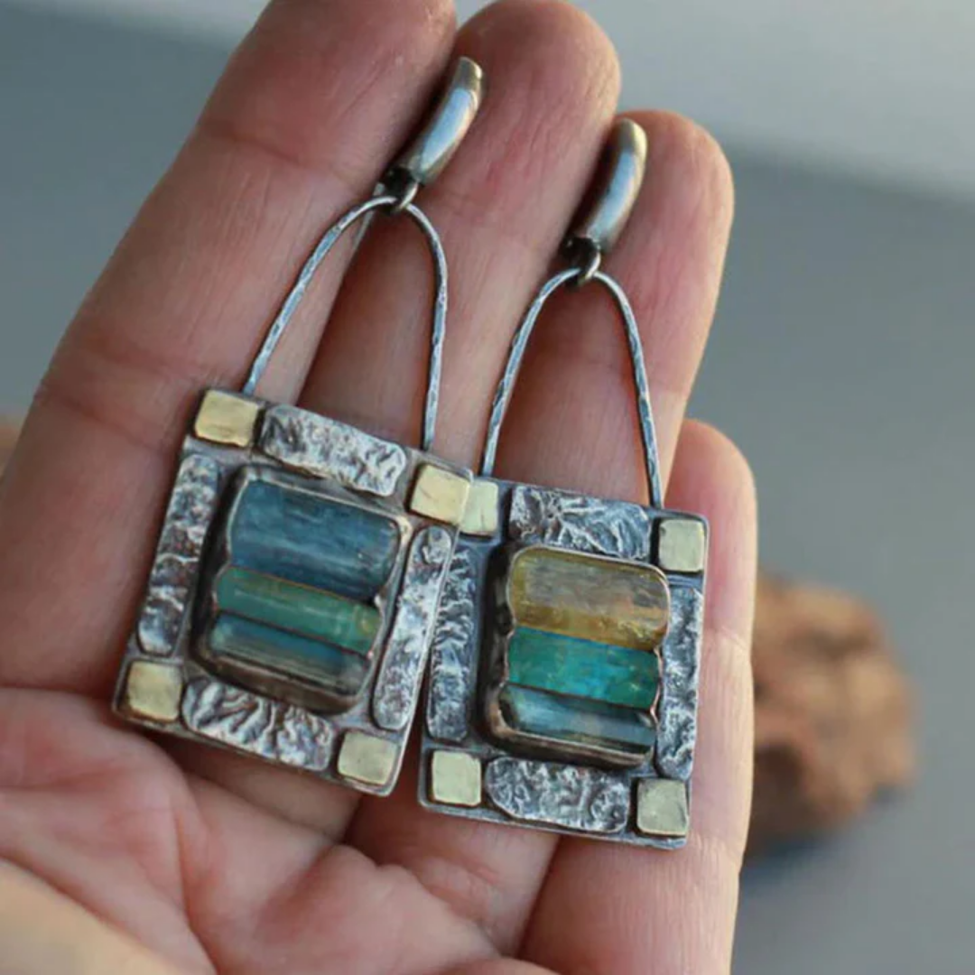Mystic Horizon Gemstone Earrings