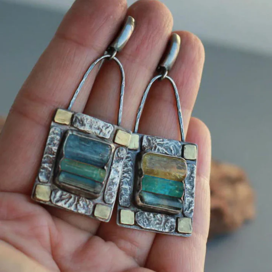 Mystic Horizon Gemstone Earrings