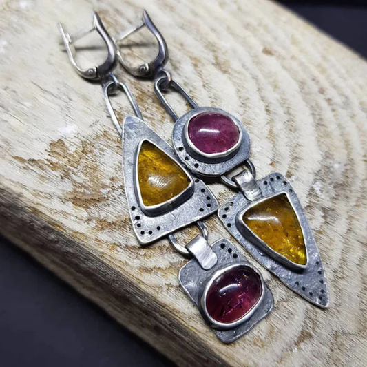 Solar Eclipse Gemstone Earrings