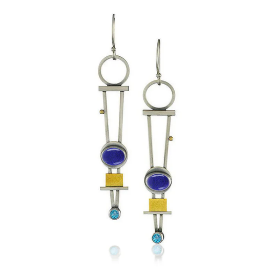Celestial Geometry Turquoise Earrings