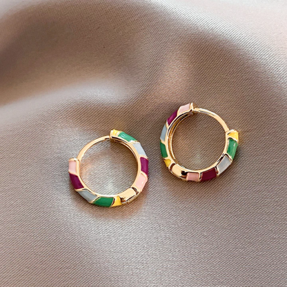 JoyLoop Enamel Hoop Earrings