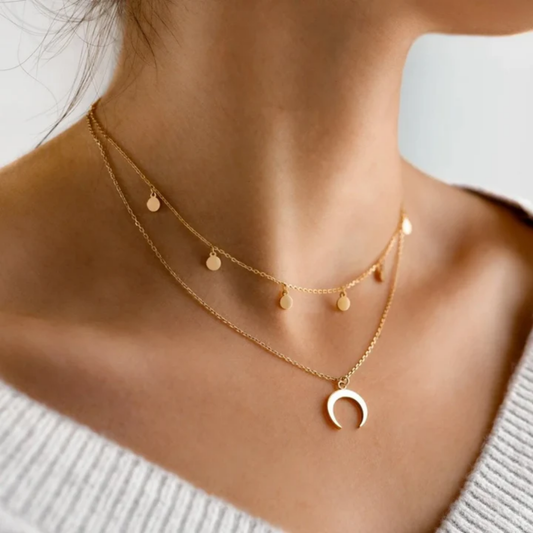 Lunar Whispers Layered Necklace