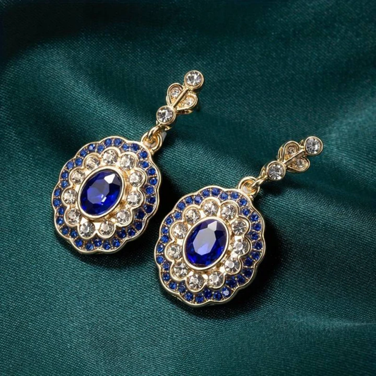 Royal Sapphire Bloom Earrings