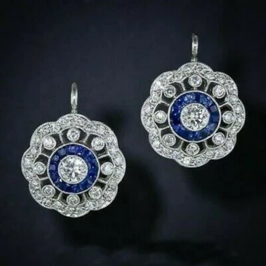 Celestial Sapphire Bloom Earrings