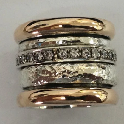 Rustic Harmony Stacked Ring