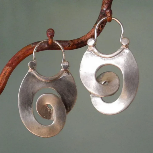 Eternal Spiral Silver Earrings