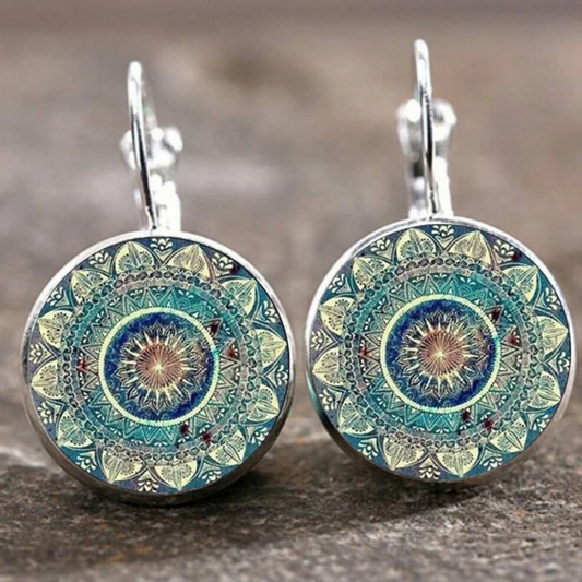 Mystic Mandala Drop Earrings