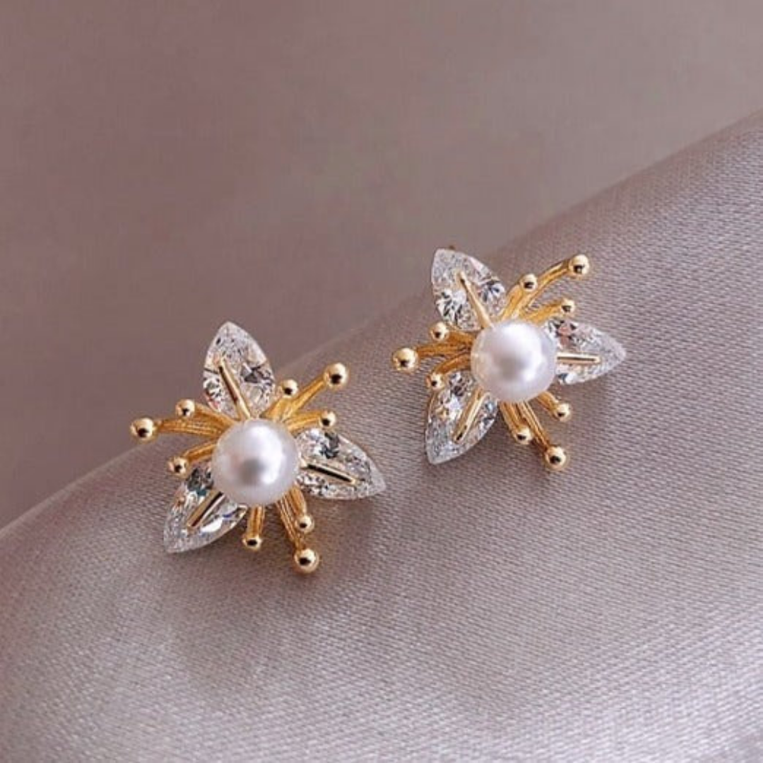 Celestial Blossom Pearl Earrings