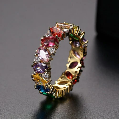 Celestial Rainbow Eternity Ring