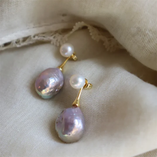 Twilight Droplet Pearl Earrings