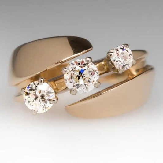 Celestial Rise Triple Stone Ring