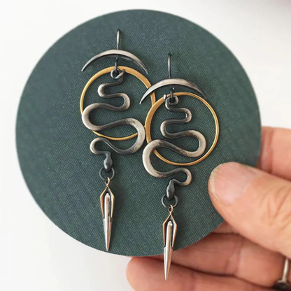 Lunar Serpent Eclipse Earrings