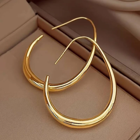 Golden Tidal Hoop Earrings