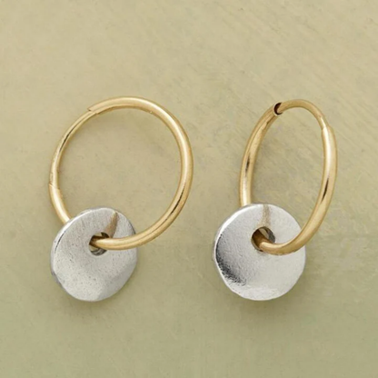 Twilight Coin Hoop Earrings