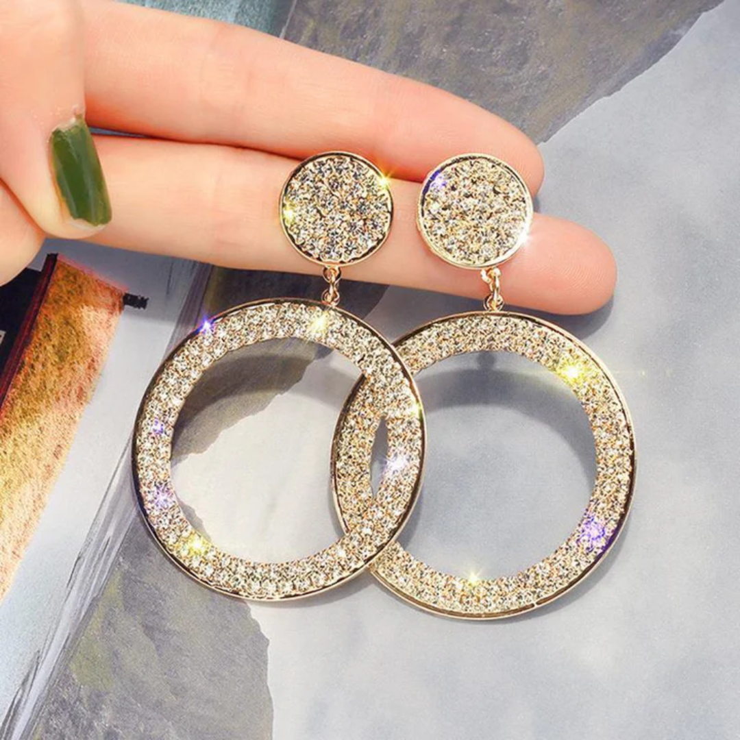 Golden Halo Spark Earrings