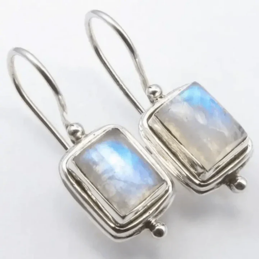 Lunar Glow Rectangle Earrings