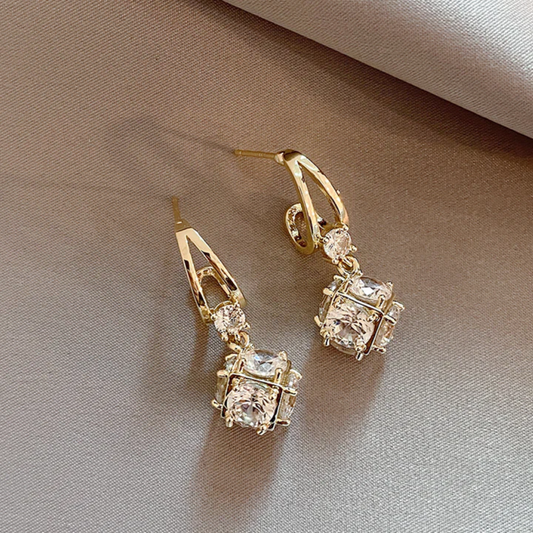 Celestial Cage Drop Earrings