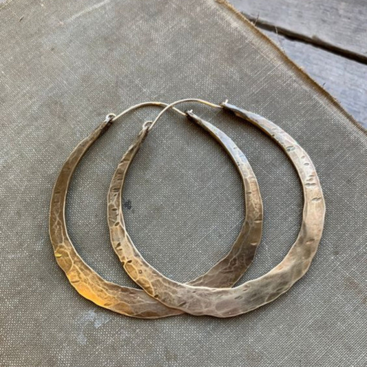 Ancient Moon Hoop Earrings