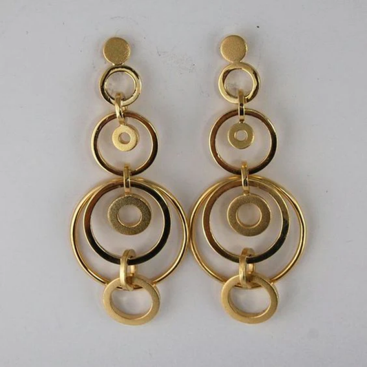 Golden Orbit Cascade Earrings