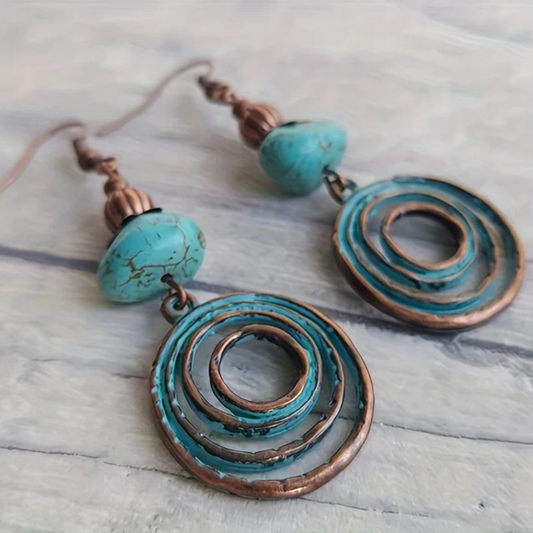 Azure Spiral Dream Earrings
