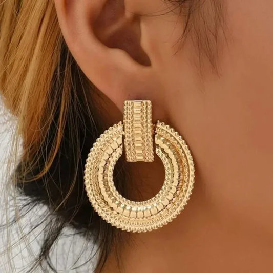 Golden Majesty Hoop Earrings