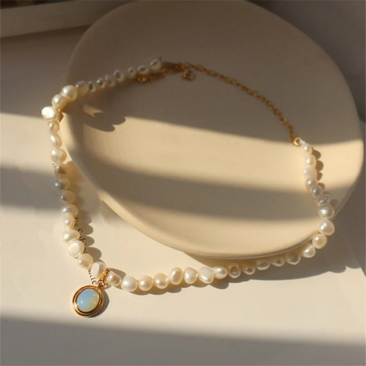Moonlit Pearl Glow Necklace