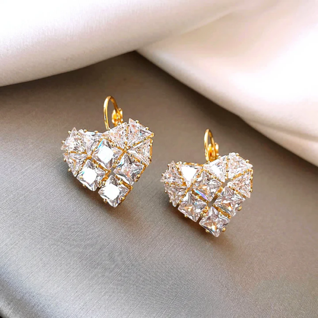 Radiant Heart Crystal Earrings