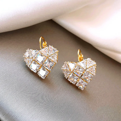 Radiant Heart Crystal Earrings