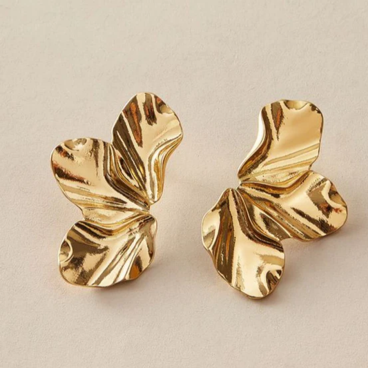 Golden Petal Bloom Earrings