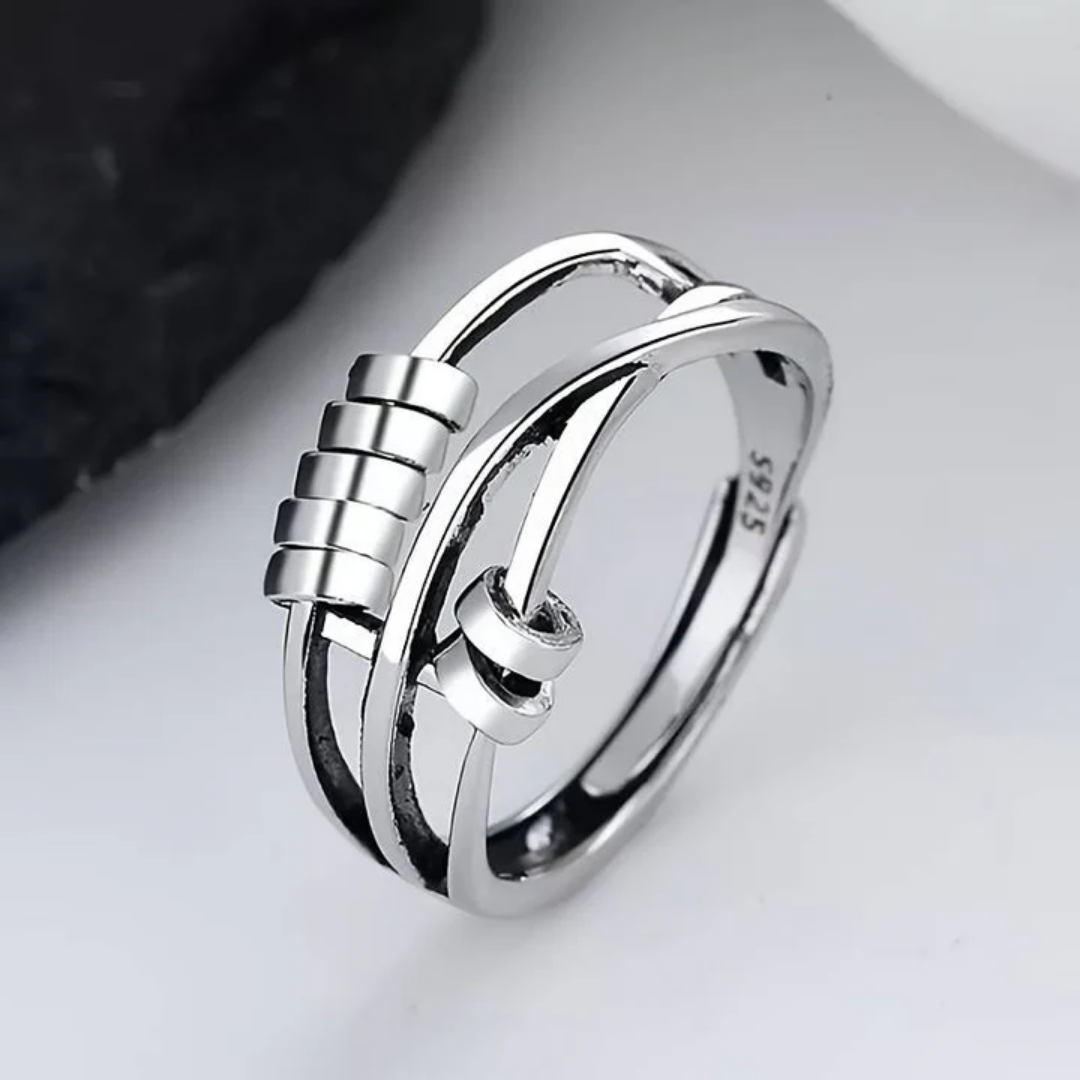 Modern Orbit Twist Ring