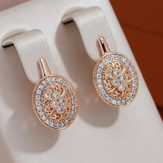 Gilded Radiance Filigree Earrings