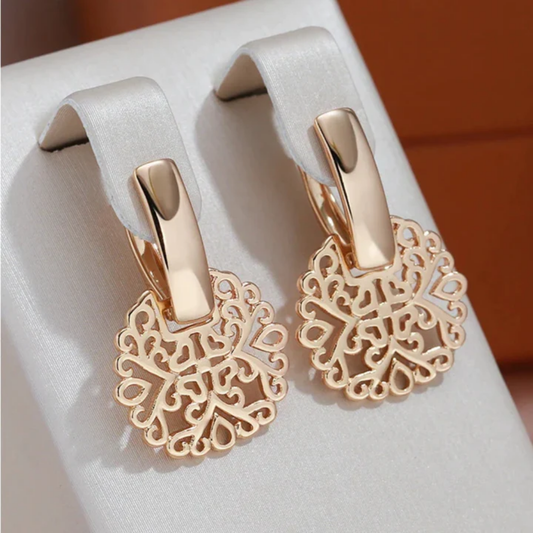 Golden Embrace Filigree Earrings