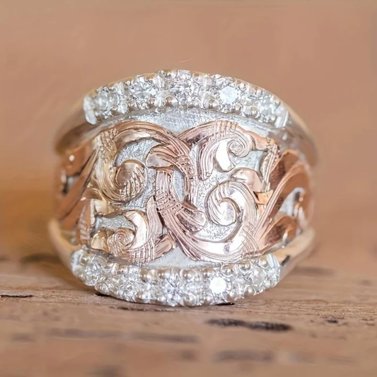 Royal Scroll Diamond Ring