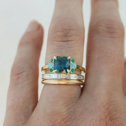 Emerald Horizon Radiance Ring