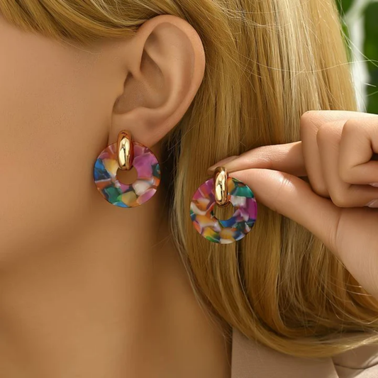Tropical Mirage Hoop Earrings