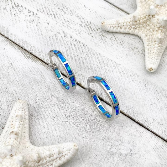 Ocean’s Horizon Hoop Earrings