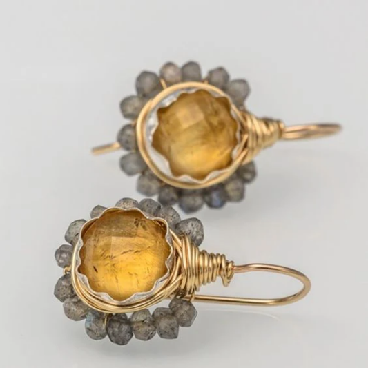 Golden Ember Vintage Earrings