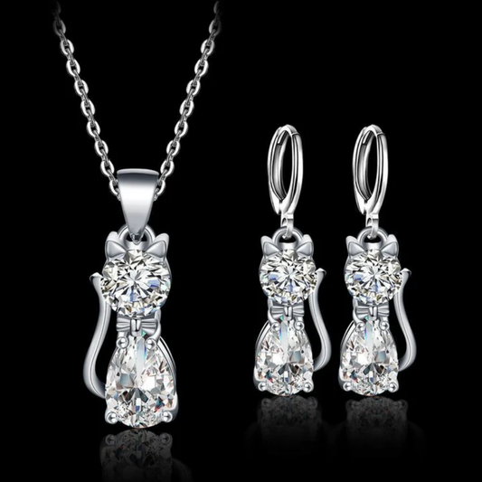 Starlit Feline Crystal Set