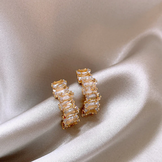 Starlight Radiance Hoop Earrings