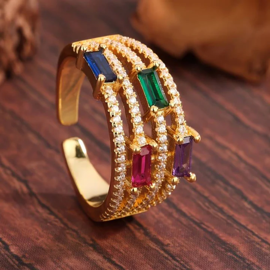 Celestial Spectrum Crystal Ring